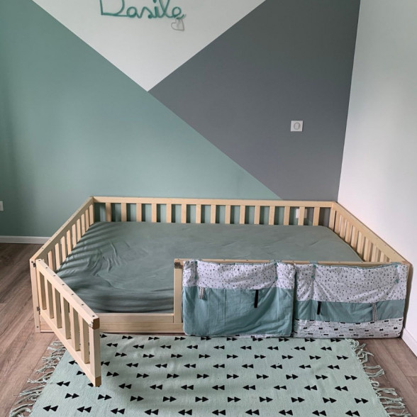 Wooden Floor Crib Bed With Rails Home4Dreams