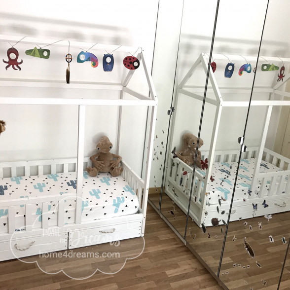 Letto per bambini dipinto H4D-16