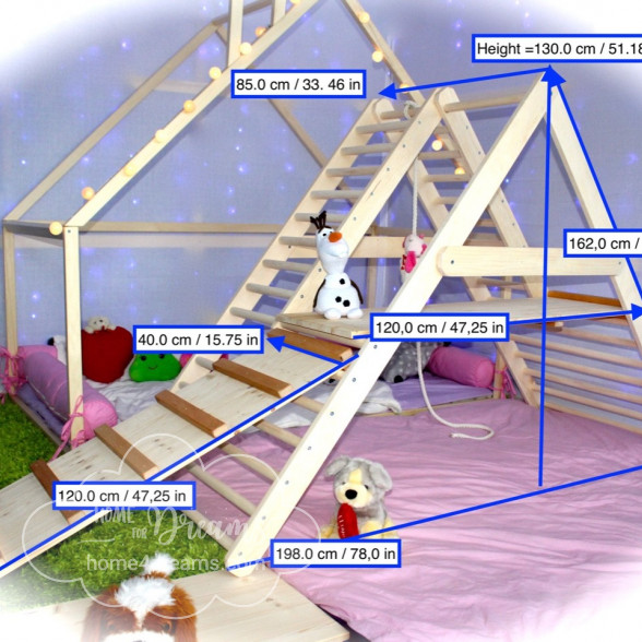 Dimensions of a climbing ladder for toddlers