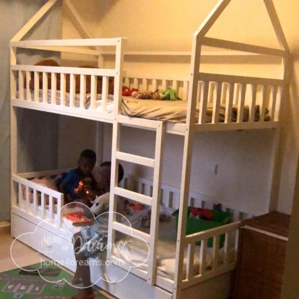 Painted Bunk Bd Homefordreams, Bunk Beds For Toddler And Kid