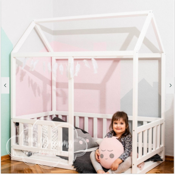 Painted Toddler House Bed H4D-04